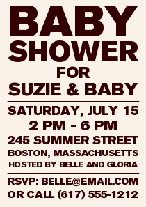 retro modern invitation